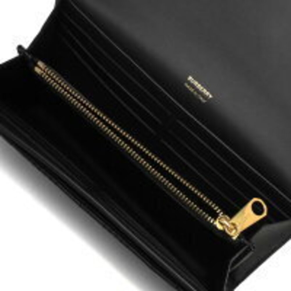 Burberry Long Check Black Wallet Lola Quilted
